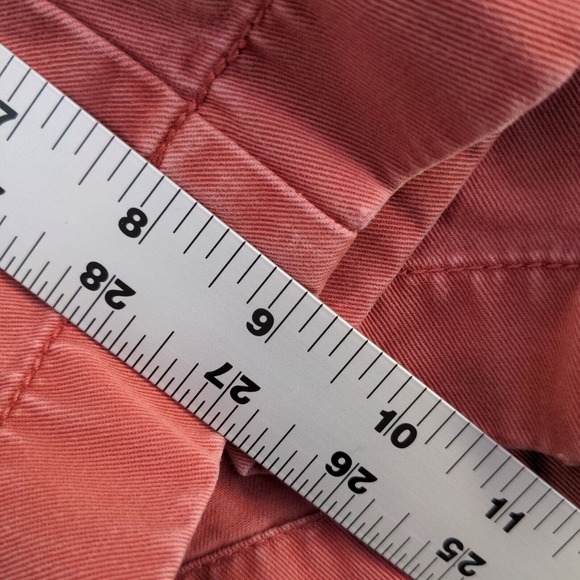 J. Crew Men's Chino Shorts Red Size 33 Slash Pockets 100% Cotton - Picture 9 of 10